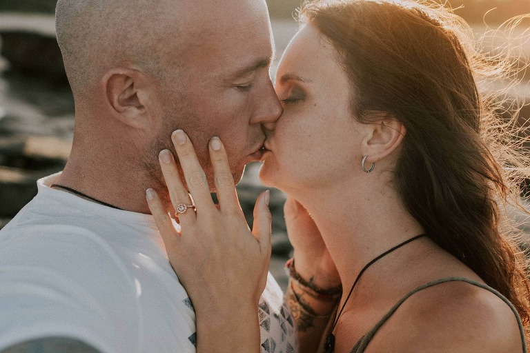 Selfie engagement photo with ring