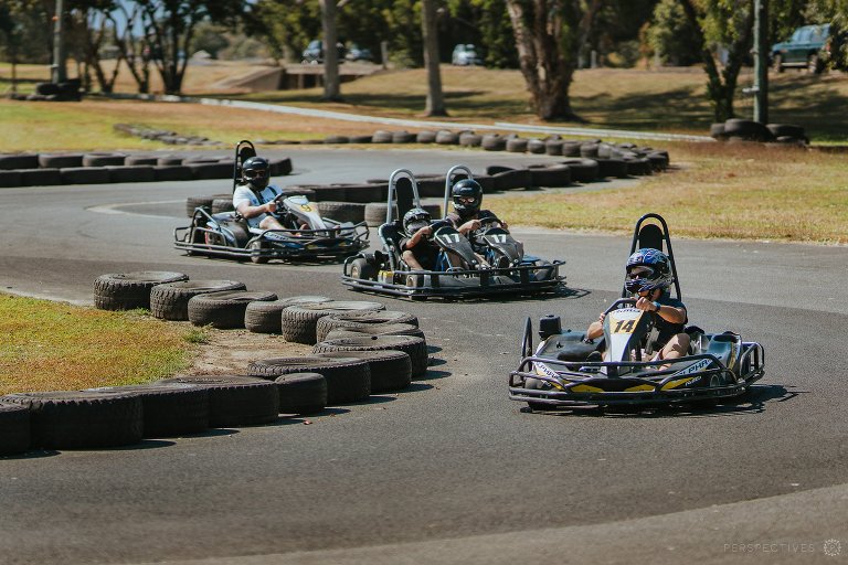 Cairns Go Karts racing wedding morning